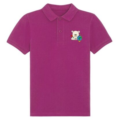Bio-Poloshirt Kinder (Baui Weltkugel) - Vorne