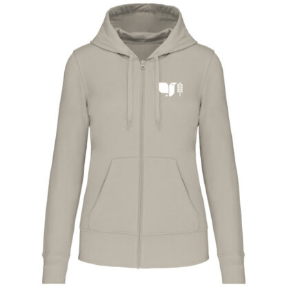 Bio-Kapuzensweatshirt mit Reißverschluss Damen